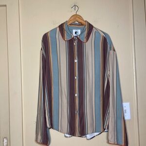 Sleeper Multicolor Striped Button-Up Top